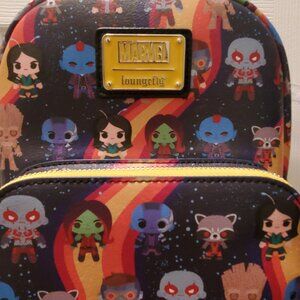 Loungefly x Marvel Guardians of the Galaxy Chibi Print Mini Backpack